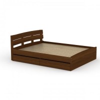 Ліжко Модерн 160 + 2 ящики Компанит горіх екко Ліжко Модерн 160 + 2 ящики Компанит горіх екко