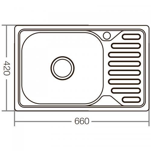 Мийка кухонна ZERIX Z6642-08-180D (decor) (ZX1601) в інтернет супермаркеті PbayMarket!