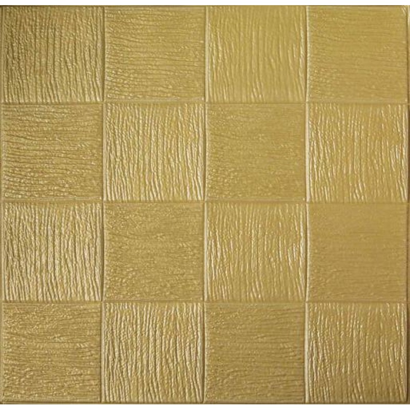 Самоклеюча декоративна 3D панель Loft-Expert золоте плетіння 700x700x5 мм