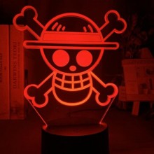 Настільний світильник-нічник Череп Skull Ван Піс One Piece 16 кольорів USB (21011) Bioworld