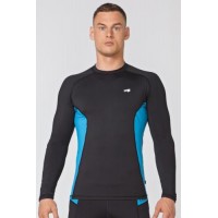 Чоловічий спортивний лонгслів Radical Fury Duo LS XXL Чорно-бірюзовий (r0548)