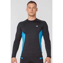 Чоловічий спортивний лонгслів Radical Fury Duo LS XXL Чорно-бірюзовий (r0548)