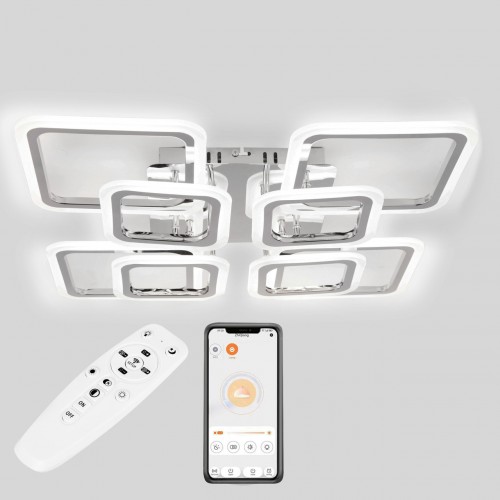 Стельова LED люстра Sunlight 5331/4+4 хром