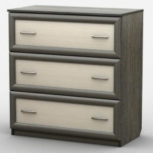 Комод Тиса Мебель АКМ-3 1 Венге Дуб молочний 75x45x75 см