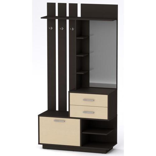 Передпокій Єва Компанит Венге темний + венге світлий (100,3 х38х195 см) Передпокій Єва Компанит Венге темний + венге світлий (100,3 х38х195 см)