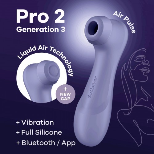 Вакуумний кліторальний стимулятор Satisfyer Pro 2 Generation 3 with Liquid Air Connect App Lilac в інтернет супермаркеті PbayMarket!