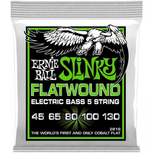 Струни для бас-гітари Ernie Ball 2816 Regular Cobalt Slinky Flatwound Bass 5-Strings 45/130 Струни для бас-гітари Ernie Ball 2816 Regular Cobalt Slinky Flatwound Bass 5-Strings 45/130