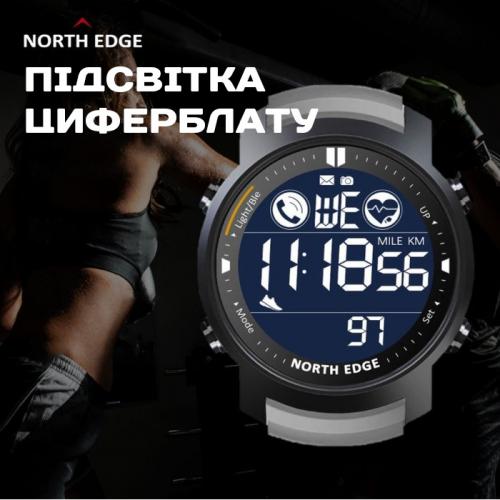 Наручний годинник чоловічий North Edge Laker Black 5BAR Чорний (2704) Наручний годинник чоловічий North Edge Laker Black 5BAR Чорний (2704)