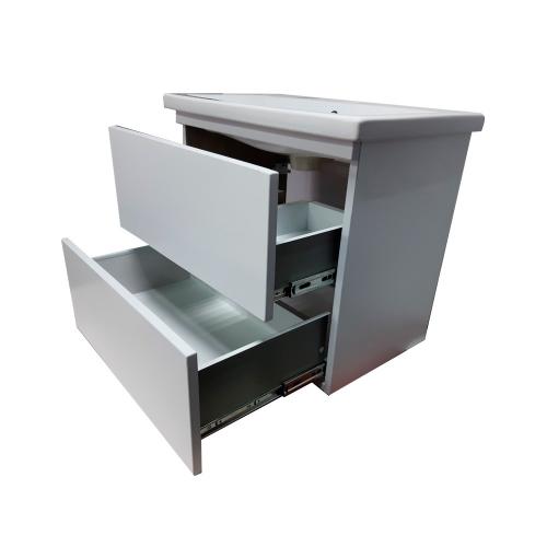 Підвісна тумба Mikola-M Plastic 2.0 White з пом. Como 80 см 2 ящ система push Підвісна тумба Mikola-M Plastic 2.0 White з пом. Como 80 см 2 ящ система push