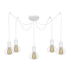 Люстра-павук MSK Electric Lotus білий на п'ять плафонів NL 1415-5W