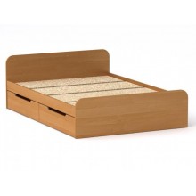 Двоспальне ліжко Компанит Віола 140 4 ящика 204,2х145,2х67 см вільха