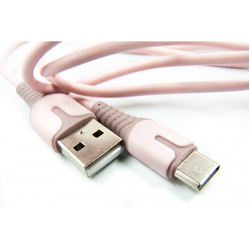 Кабель Dengos USB-USB Type-C 1м Rose (PLS-TC-IND-SOFT-ROSE) в інтернет супермаркеті PbayMarket!