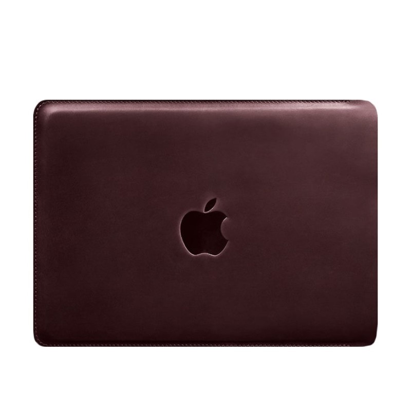 Шкіряний чохол для MacBook 14 дюйм Бордовий Crazy Horse BlankNote