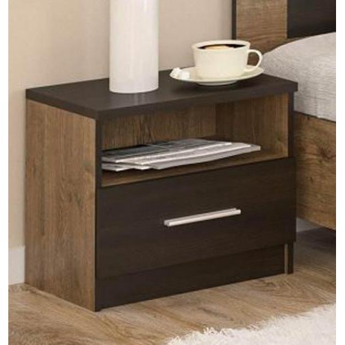 Тумба ліжка Меблі Сервіс Вероніка комплект 2 шт Дуб април + Венге темний Тумба ліжка Меблі Сервіс Вероніка комплект 2 шт Дуб април + Венге темний