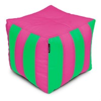 Пуф Кубик Смугастий Оксфорд 40х40 Студія Комфорту Рожевий + Салатовий Пуф Кубик Смугастий Оксфорд 40х40 Студія Комфорту Рожевий + Салатовий