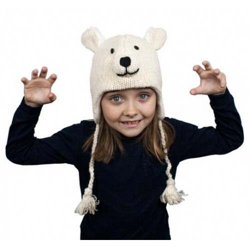 Шапка дитяча Animals Polar bear Kathmandu Оно size Бежевий (22903) в інтернет супермаркеті PbayMarket!