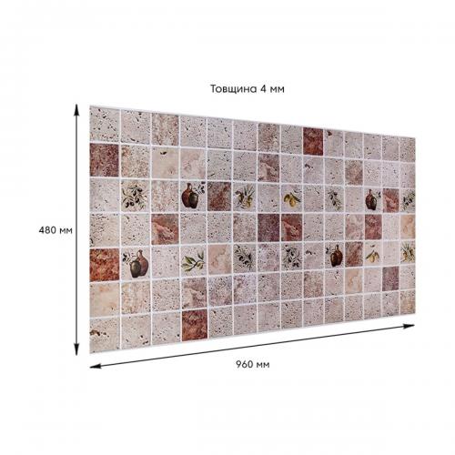 Декоративна ПВХ панель Sticker Wall 960x480x4 мм Різнокольоровий (D) SW-00002478