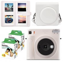 Подарунковий набір камера Fujifilm Instax Square SQ1/Фотопапір 40 шт/Чохол/Фотоальбом 80 фото Білий