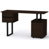 Стіл письмовий Лофт-4 Компаніт Венге темний (130х50х72, 8 см)