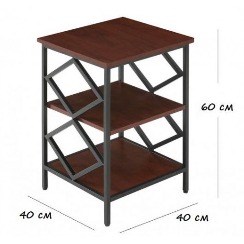 Тумба нічна GoodsMetall металева в стилі Лофт 600х400х400 Т145 Тумба нічна GoodsMetall металева в стилі Лофт 600х400х400 Т145