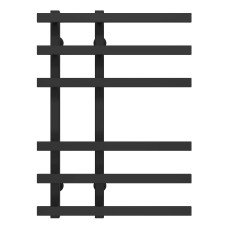 Рушникосушарка водяна Atena П6 150х700 Deffi Чорний (A.AT.70.15.6.B.A)