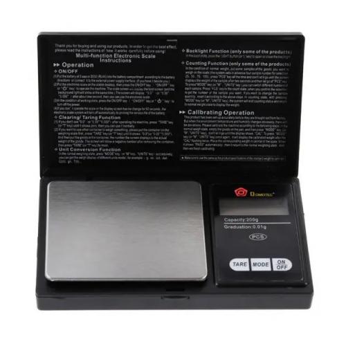 Ваги ювелірні електронні Domotec MS-2020 200/0.01 г Black (3_01425) Ваги ювелірні електронні Domotec MS-2020 200/0.01 г Black (3_01425)