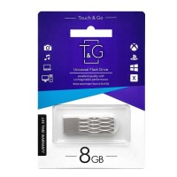 Флеш пам'ять T&G USB 2.0 8GB Metal 103 Steel