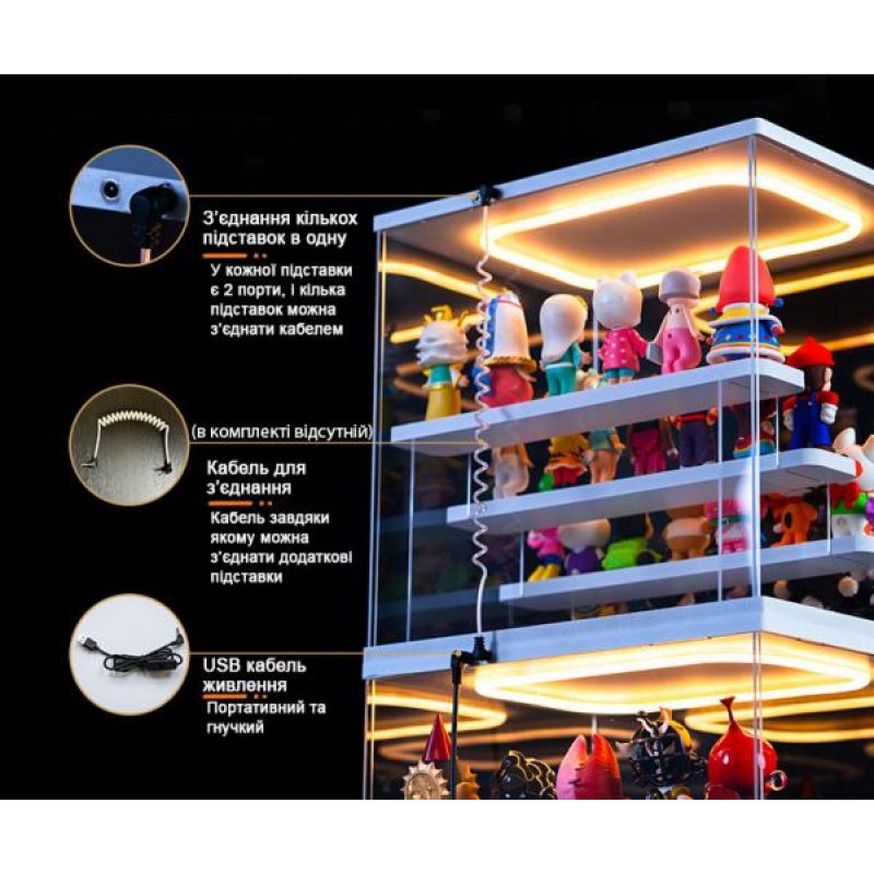 Бокс-вітрина Woody Акрил 60x18x21 см Білий (B600180LO)