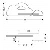 Настінний світильник Candellux Cloud 53x18.5 см Комбінований (21-33567)