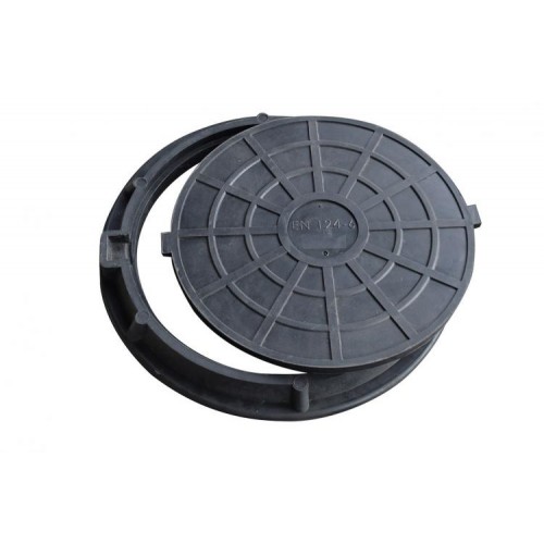 Люк садовий полімерпіщаний  1т чорний Люк садовий полімерпіщаний  1т чорний