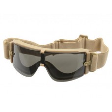 Тактичні окуляри панорамні вентильовані PJ Masks 3 лінзи MA-43-T Бежевий