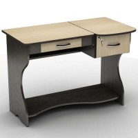 Стіл комп'ютерний Тиса Мебель СУ-5 Венге Молочний 750x570x1060 мм Стіл комп'ютерний Тиса Мебель СУ-5 Венге Молочний 750x570x1060 мм