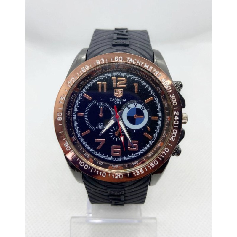 Годинник чоловічий наручний Carrera GMT BMW Clockhouse Чорний з бронзою (IBW878B)
