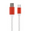 Кабель Cablexpert (CC-USB-CMLED-1M), USB 2.0 - USB Type-C, 1м, преміум, білий в інтернет супермаркеті PbayMarket!
