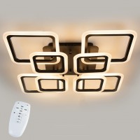 Стельова LED люстра світлодіодний світильник Sunlight чорний 5331/4+4