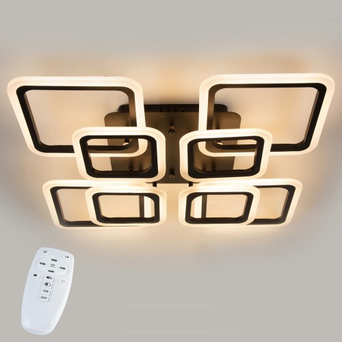 Стельова LED люстра світлодіодний світильник Sunlight чорний 5331/4+4
