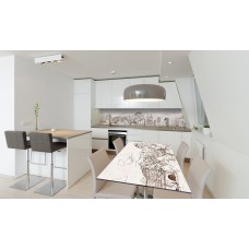 Наклейка вінілова на стіл Zatarga «Намальоване Місто» 650х1200 мм Z180688/1st