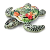 Дитячий надувний пліт для катання Intex 57555 «Черепаха», 191 х 170 см, квіти