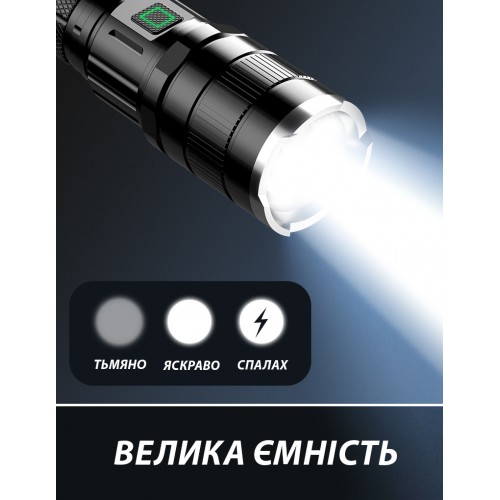 Ліхтар Solve LED 800 Лм Type-C USB KT6008007