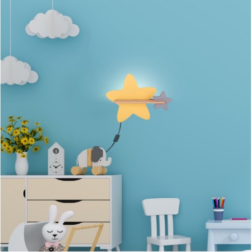 Настінний світильник Candellux Star 40x31 см Жовто-сірий (21-75734)