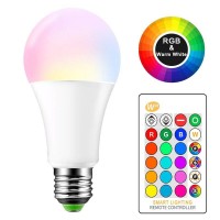 Світлодіодна RGB LED лампа BauTech Е27 6 Вт (електричних), 16 кольорів + білий, пульт дистанційного керування (03046)
