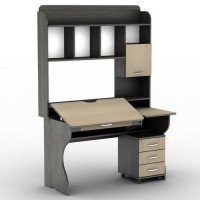 Стіл комп'ютерний Тиса Мебель СУ-9 Венге Молочний 1880x680x1300 мм Стіл комп'ютерний Тиса Мебель СУ-9 Венге Молочний 1880x680x1300 мм