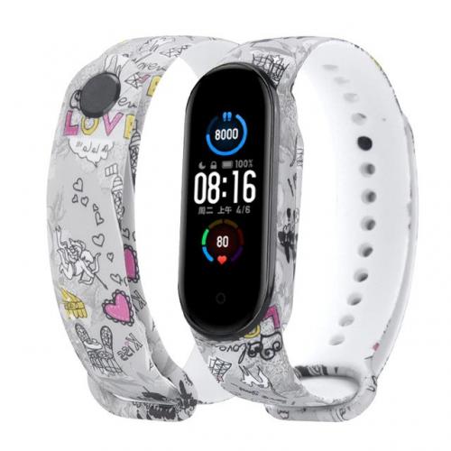Ремінець Painted Strap для Xiaomi Mi Band 3 / 4 Love Ремінець Painted Strap для Xiaomi Mi Band 3 / 4 Love