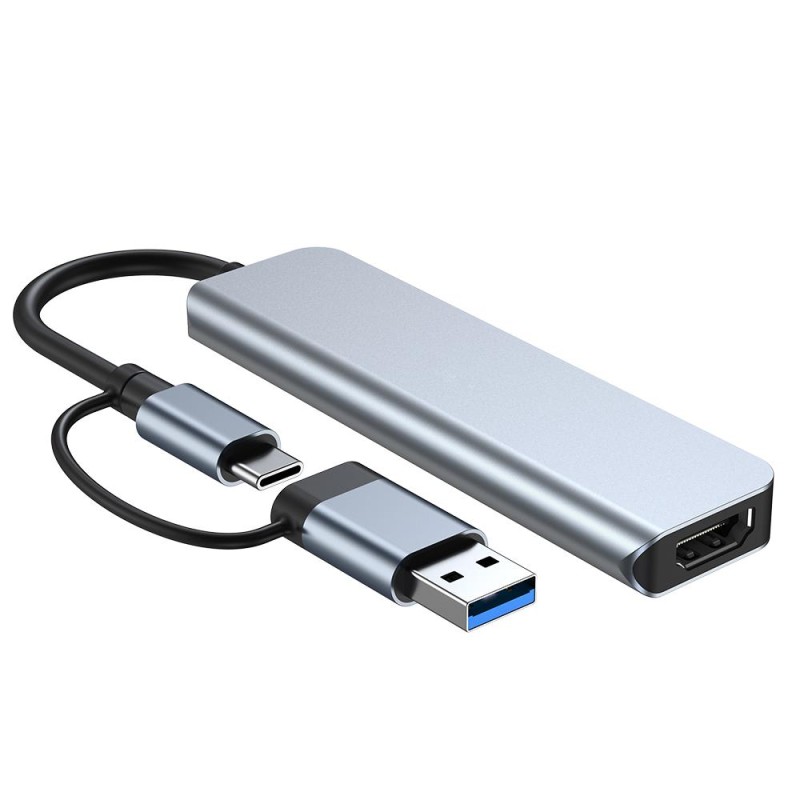 Док-станція Niye 5-в-1 з портом USB 3.0 Порти USB2.0 Пристрій для читання карток SD/TF Ultra