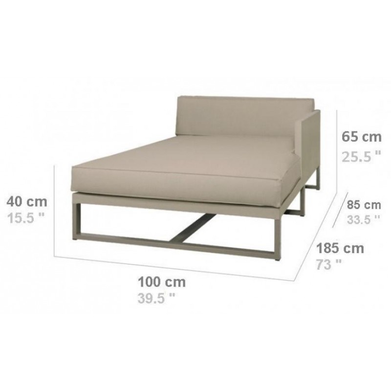 Модульний диван у стилі Loft NS-1004 680x1850x1000 мм Серый