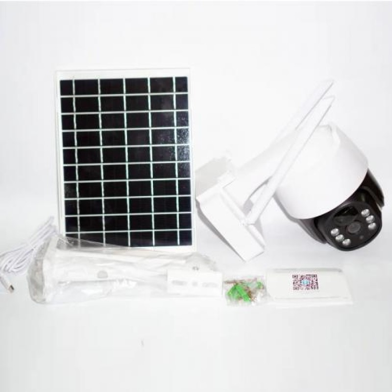 IP камера відеоспостереження RIAS TP8 (v380Pro APP) Wi-Fi 2MP вулична із сонячною панеллю White