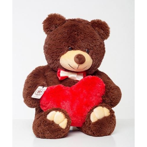Плюшевий ведмедик з серцем Mister Medved Майк 85 см Бурий (025) Плюшевий ведмедик з серцем Mister Medved Майк 85 см Бурий (025)