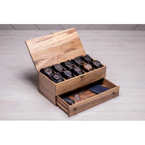Скринька для зберігання наручних годинників ecoWalnut 14.9х34.2х18 см Скринька для зберігання наручних годинників ecoWalnut 14.9х34.2х18 см