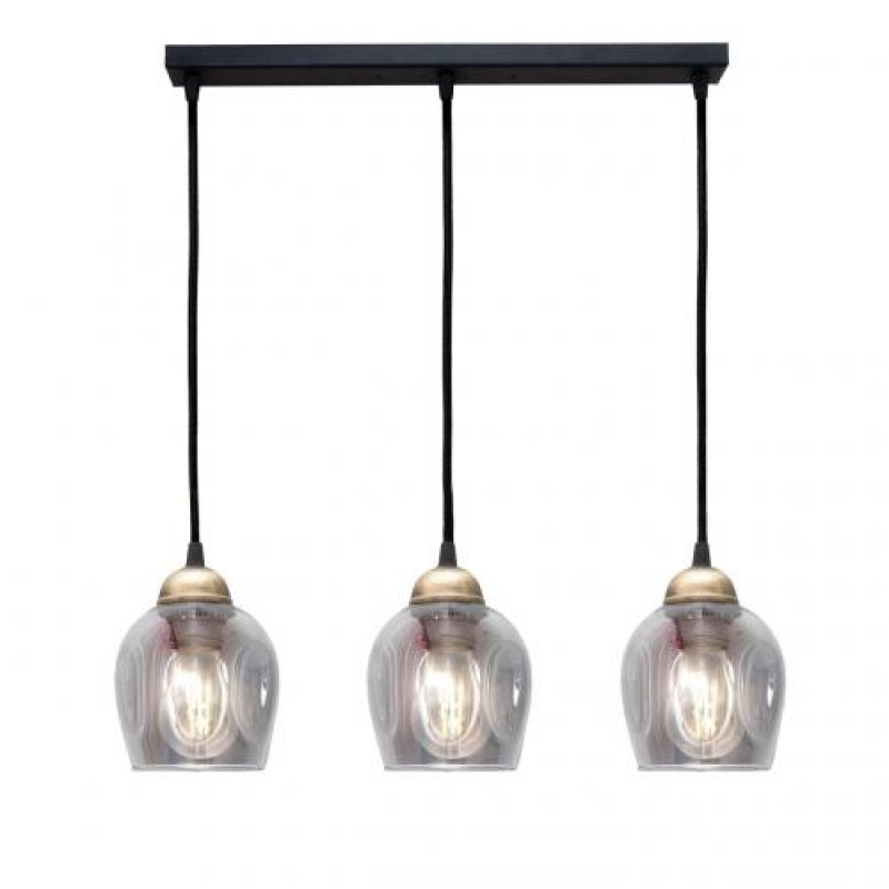 Світильник підвісний MSK Electric Enigma на планці під три лампи Е27 PL 2024-3 BK Чорно-бронзовий (619262)