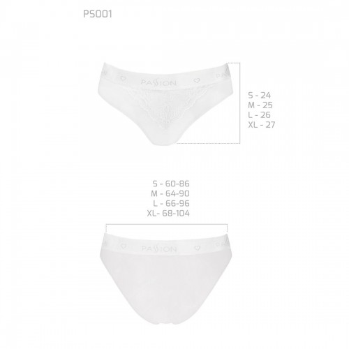 Трусики з широкою гумкою і мереживом Passion PS001 PANTIES white, size M в інтернет супермаркеті PbayMarket!